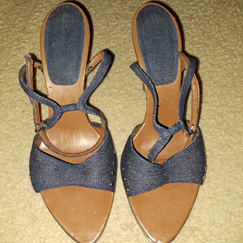 Vintage Denim Heels